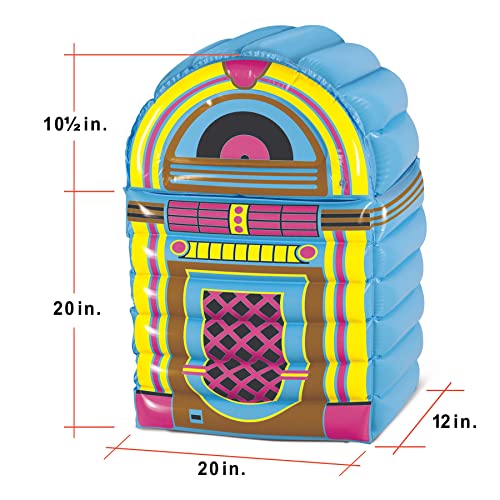Image of Beistle Inflatable Cooler - 50's & 80's Party Decorations, Drink Containers, Beverage Cooler, Music Themed Decorations: Decades