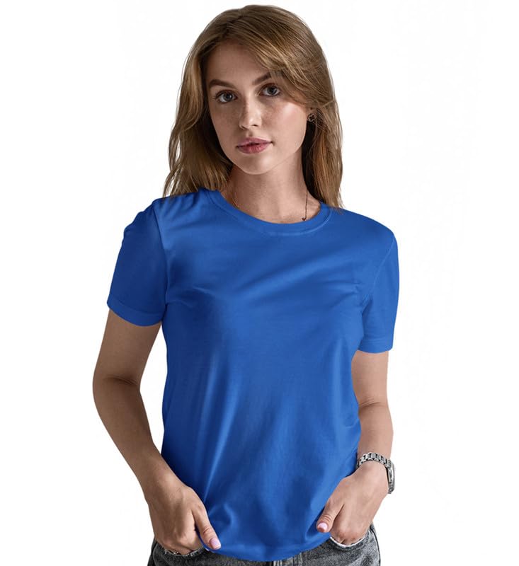 Image of INDISSH Couple T Shirt for Men and Women| Anniversary | Mens & Women Cotton Printed Tshirt| Husband Wife Valentine Tshirt Gift | Solid Plain Tshirt