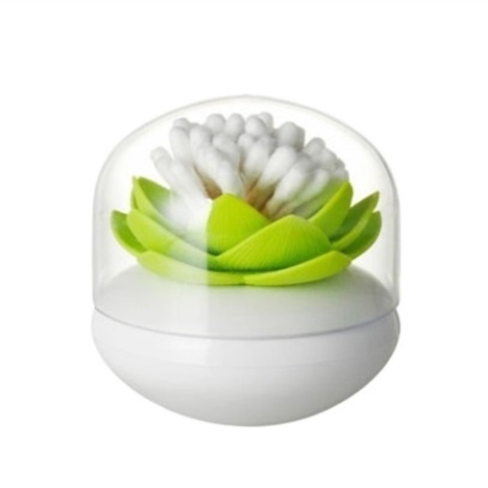Wdwdw Green Toothpicks Dispenser Toothpick Box Cotton Swab Flower Design Storage Container Storage Tube With Lid Holder