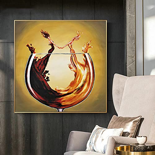 Peinture impression sur toile KEBIA au design abstrait de qualité supérieure 60x60cm