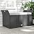 YITAHOME 90 Gallon Outdoor Wicker Storage Bench w/Cushion, Large PE Rattan Deck Storage Box w/Handles & Hydraulics for Patio Furniture, Cushions, Garden Tools, Pool & Sports Equipment, Black&Grey