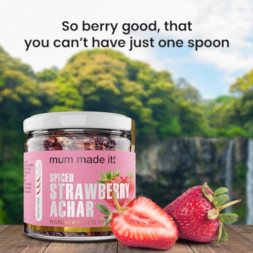 Image of Mum Made It Spiced Strawberry Pickle 200G | Homemade Pickle | No Added Preservatives | No Added Color | No Artificial Flavours | 100% Natural