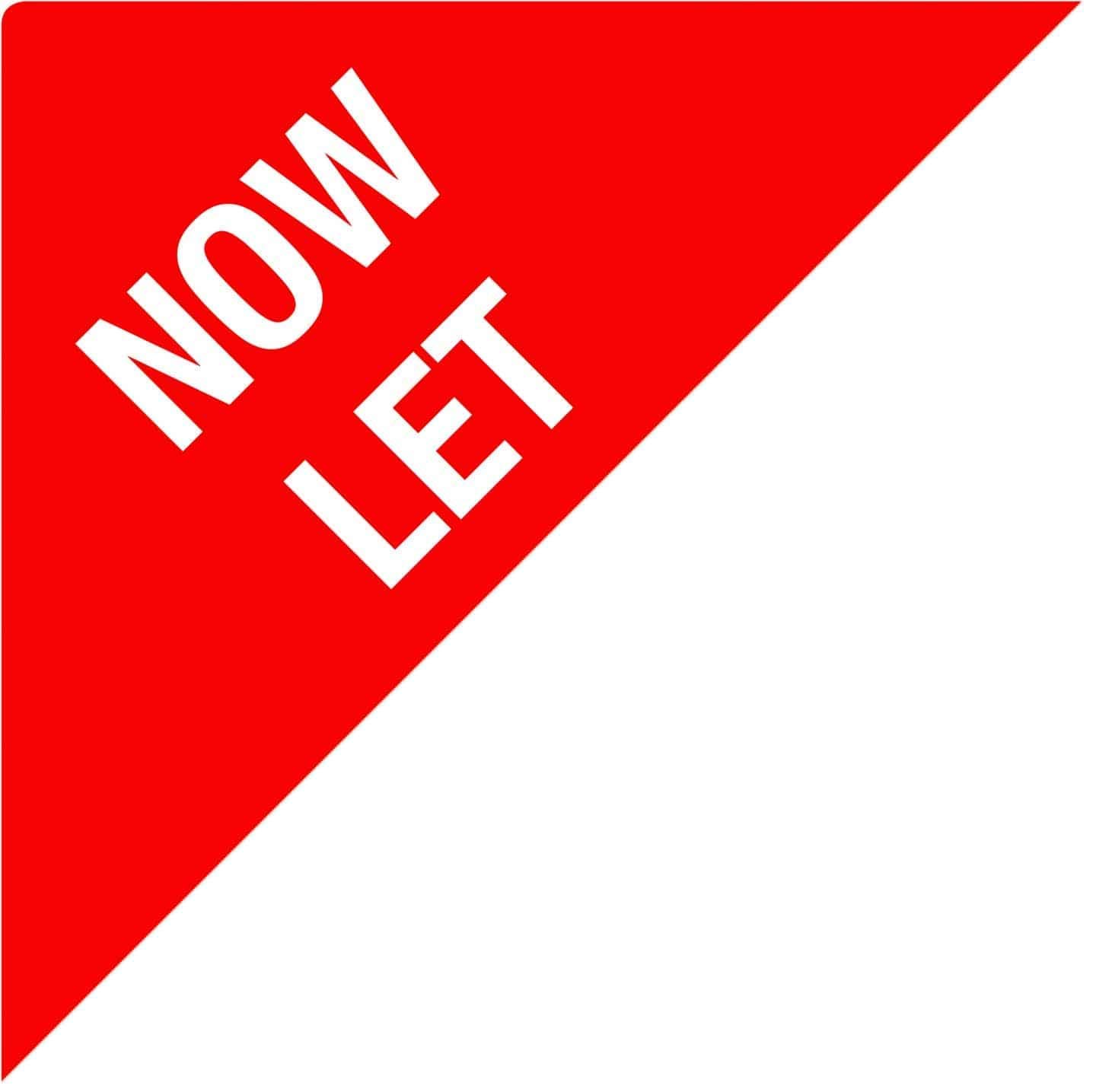 Permanent Adhesive - Estate Agent Stickers - 67 x 67 x 94mm Triangles, 500, Now Let