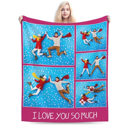 Xswzaqolk Customized Blankets with Photo Text Logo Custom Throw Blanket