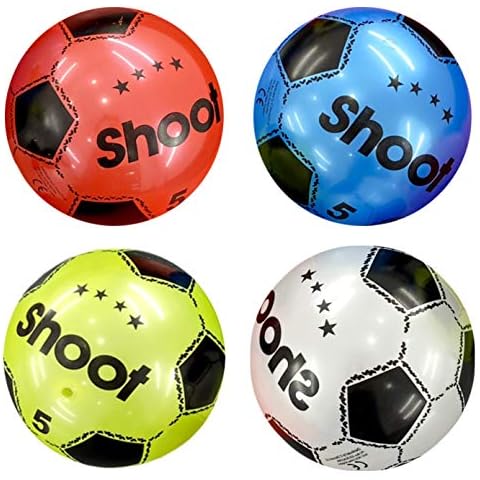 Toddler Football Kids Plastic Soccer ball Adjustable Inflatable & Lightweight Soft Foam Football For Indoor & Outdoor Home, Playground, Beach, Park, Assorted Colours (Pack Of 6) Cover