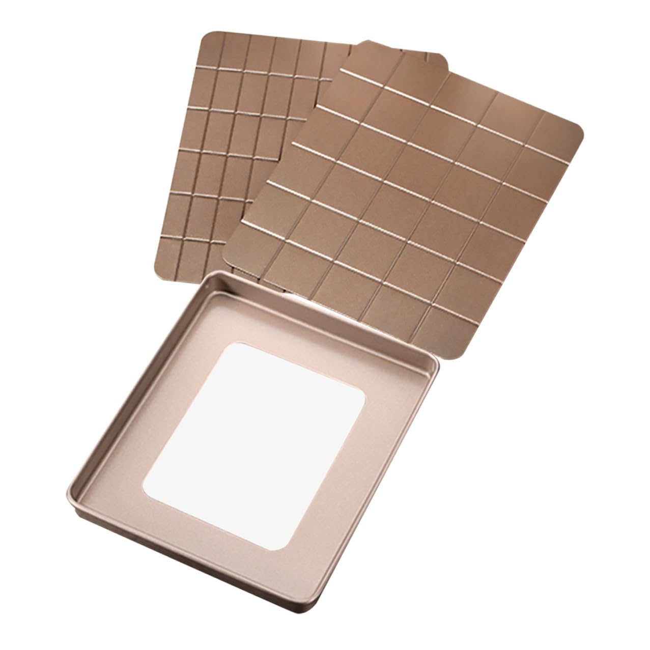 Gadpiparty Set Stampi per Torrone in Metallo Resistente con Griglia Integrata, Facile da Pulire e Anti-deformazione, per Cucina e Preparazioni Dolciarie Professionali