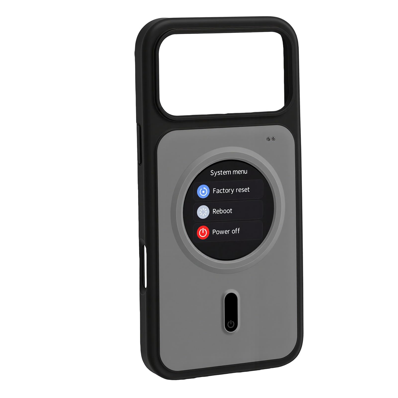 Funda para Teléfono con Pantalla Inteligente de 1,85 Pulgadas para iOS 17 Pro MAX, Funda Móvil con Sincronización de Pantalla HD, Notificaciones en Tiempo Real, Carga Inversa, Reloj