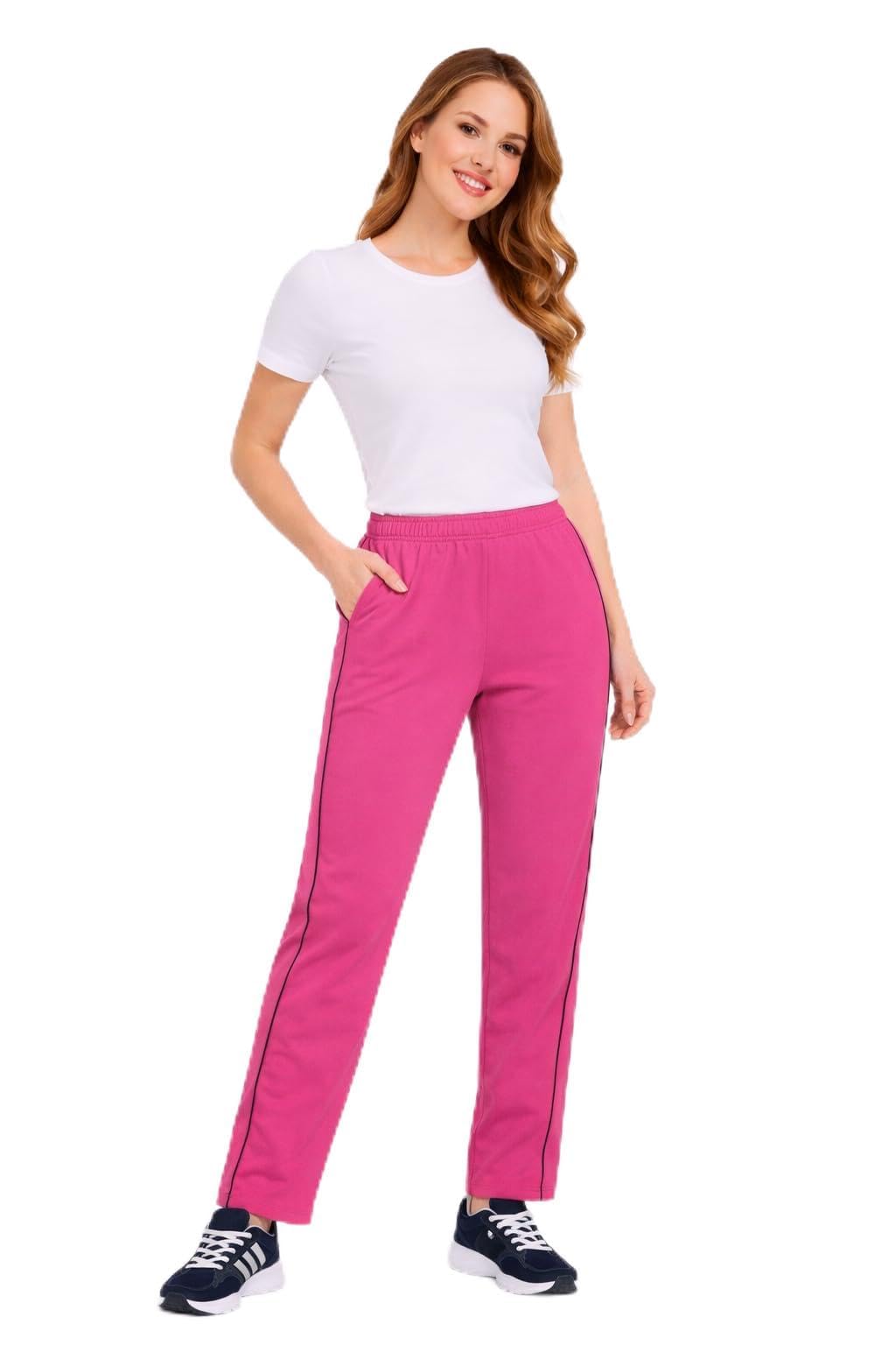 dyca Women's Cotton Track Pant, Casual Regular Fit Sports Joggers for Gym, Running, Workout, Active Wear for Women-picture-11