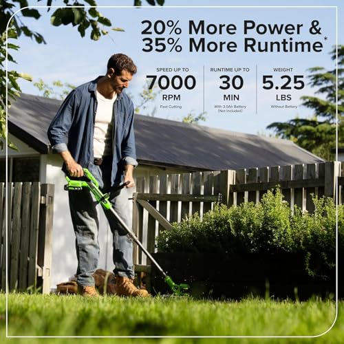 Image of Greenworks 24V 12 inch Brushless String Trimmer + (270 CFM / 130 MPH) Brushless Compact Leaf Blower (Tool Only Combo)