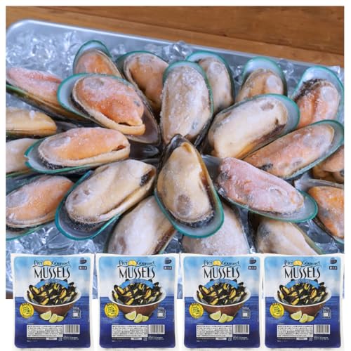 【冷凍】殻付きムール貝 500g×4袋セット|大容量2kg|パエリア・鍋・ワイン蒸しに|まとめ買いパーティー・BBQ・業務用シーフード