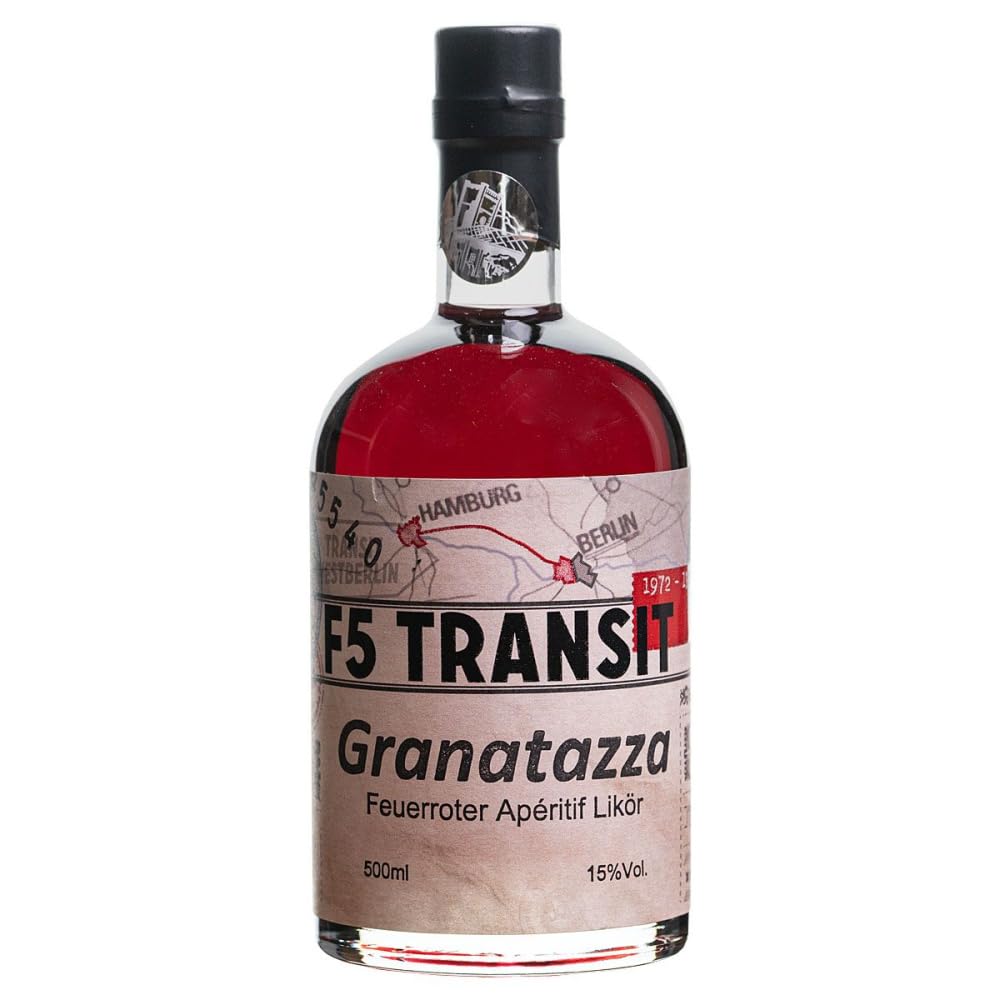 Schnapsgeschenk Nr. 15215 | Brikett Lakritz Likör 0.5l (25% Vol) + Granatazza Granatapfel Likör 0.5l (15% Vol) + 2 Gläser in Geschenkkarton mit Goldprägung | Schwechower Brennerei (1229)