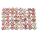 Aofocy  50pcs Boutons en Bois créatifs Faits à la Main Multi Formes Boutons Mignons pour l'artisanat à Coudre décoration Fleur