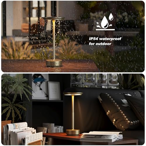 Tbbga Q006 2 Pack Rechargeable Cordless Table Lamps, Portable 5000Mah Battery Table Light, 3 Color Stepless Dimming Led Table Light With Memory Function, For Outdoor/Dinner/Patio/Restaurant. thumb #4