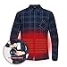 Produktbild iBaste Beheizte Hemd Herren Heizhemd Warme Shirt Elektrische Intelligente Heizung Jacke mit USB Auflade Sportjacke für Outdoor Sport Wandern