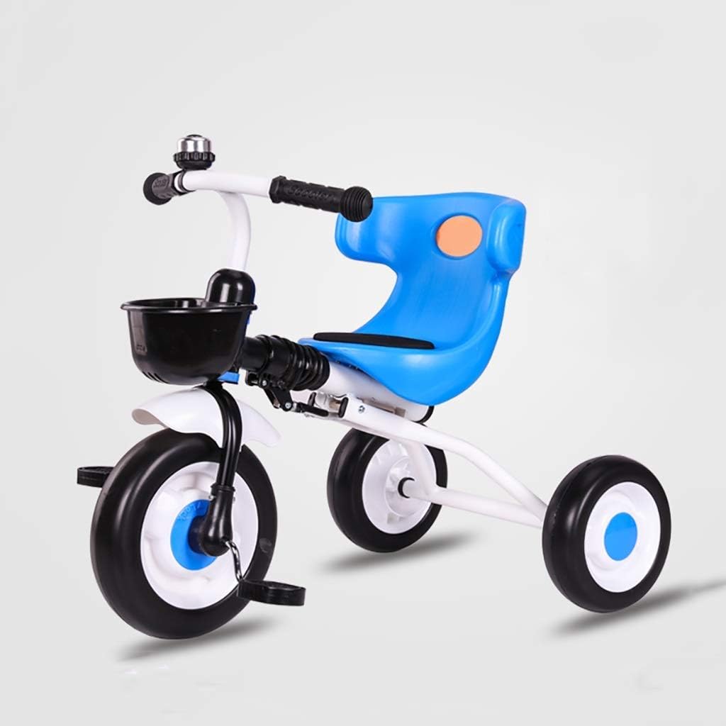 Tricycle Trike, Foldable Multifunctional Children's Tricycle, Outdoor Tricycle for Babies 2-6 Years Old, 2 Colors, 50x70cm (Color: Blue)