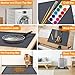 Silicone Washer Dryer Cover Waterproof Dustproof Top Load Washing Machine Protective Pad Stain-Resistant Silicone Easy to Clean Protector Mat for Laundry (Grey, M)