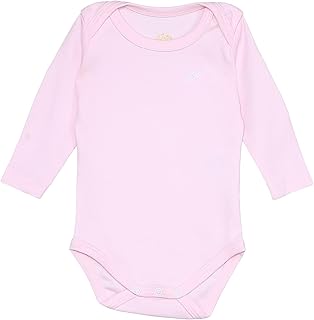 Komkom Long Sleeve Baby Bodysuits - Pink/Size 6-9 Months