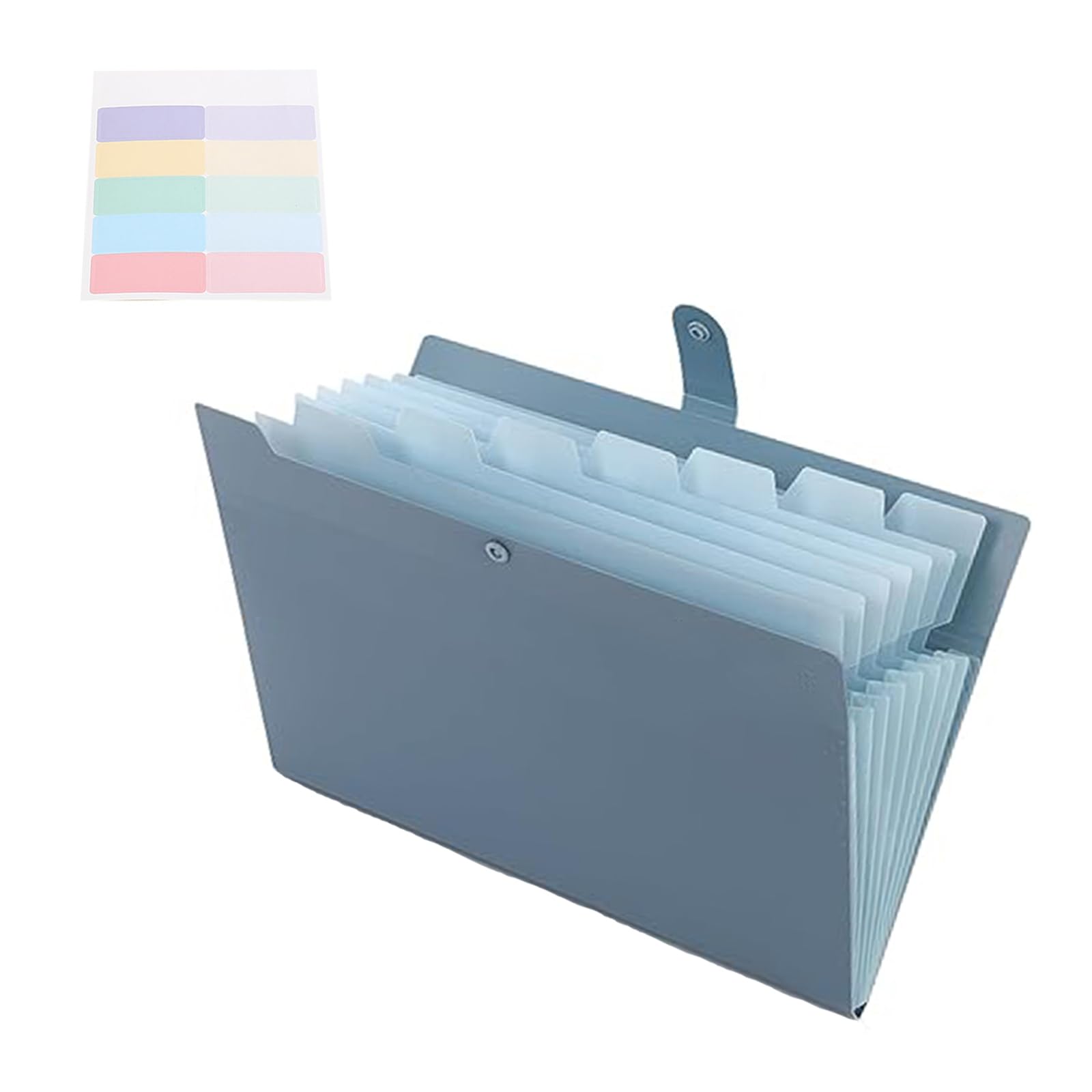 1 Pack A4 Expanding File Folder 8 Pocket Organiser for Office School Blue