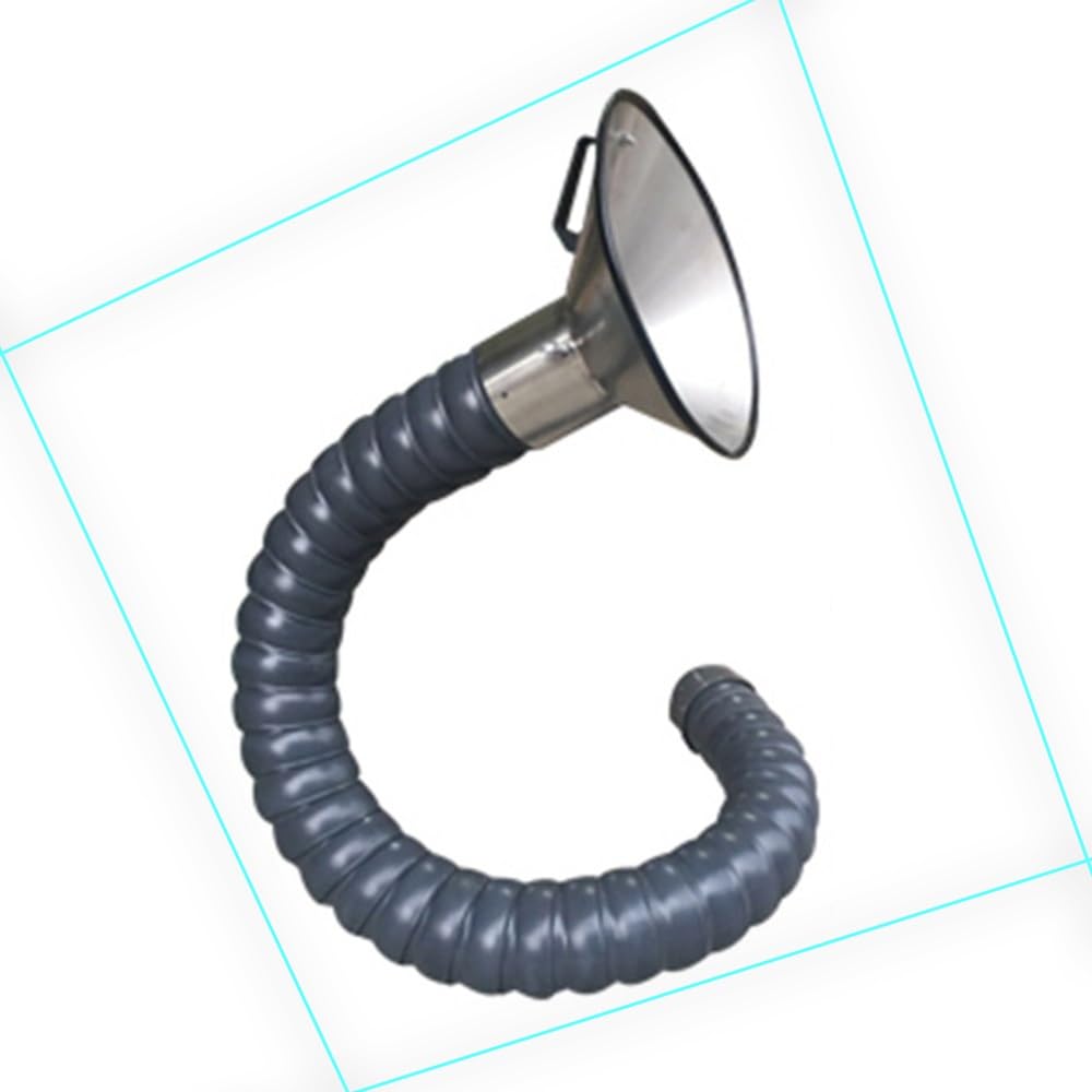 Brazo colector de conducto Flexible con Cubierta de Acero Inoxidable, Manguera extractora de Humos articulada de 4" y 6" para Laboratorio Industrial y Taller, Manguera de extracción de Humos