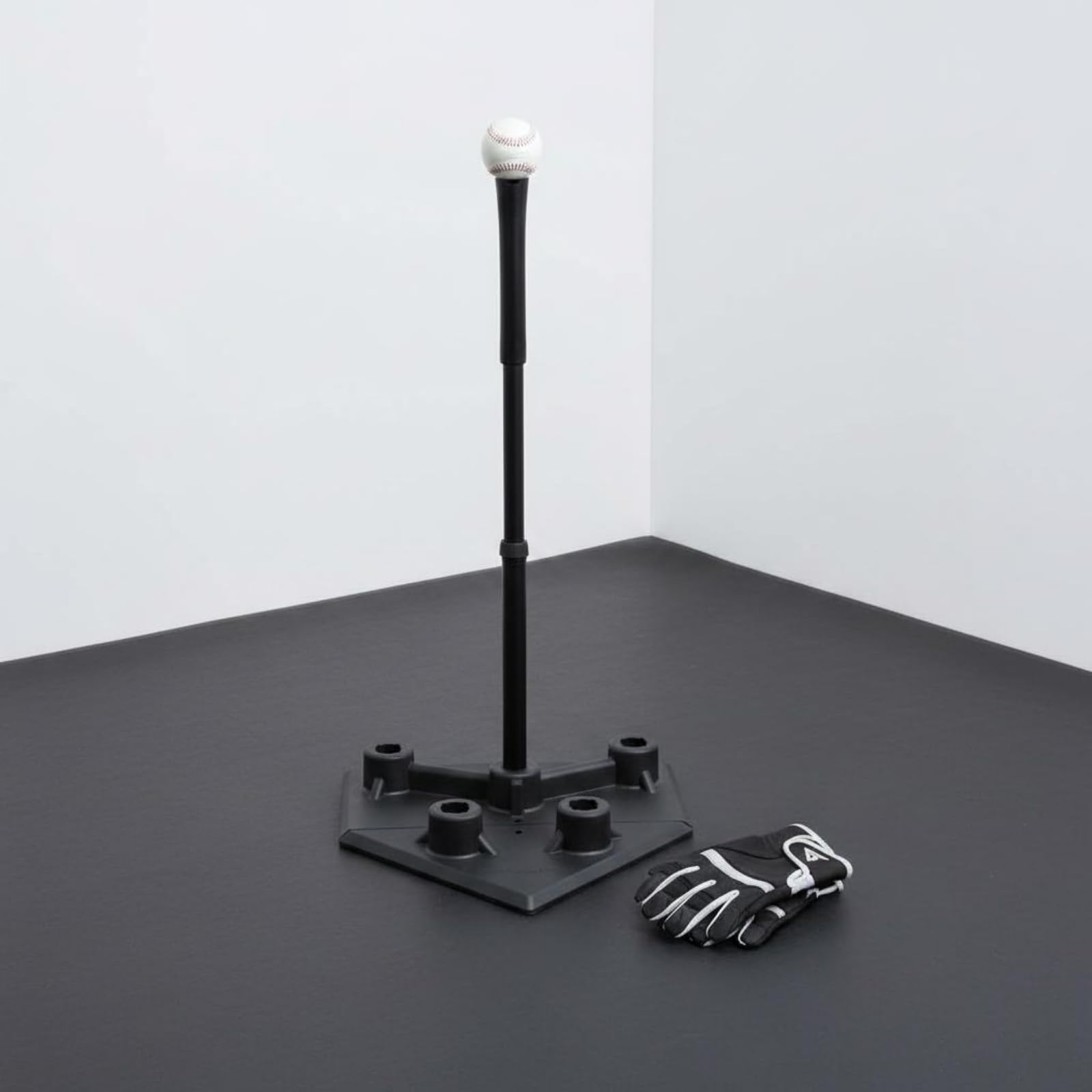 Baseball Training Stand tee de Bateo Ajustable Soporte de Béisbol Base Estable Poste Reforzado Portátil de 19 Pulgadas Adecuado para Ejercicios
