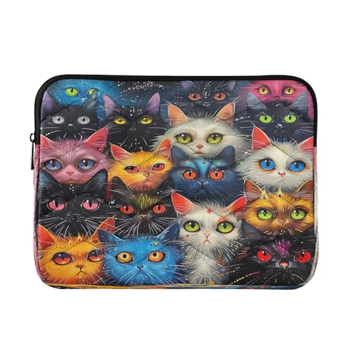 Funda para portátil 13-14 pulgadas impermeable ojos de gato