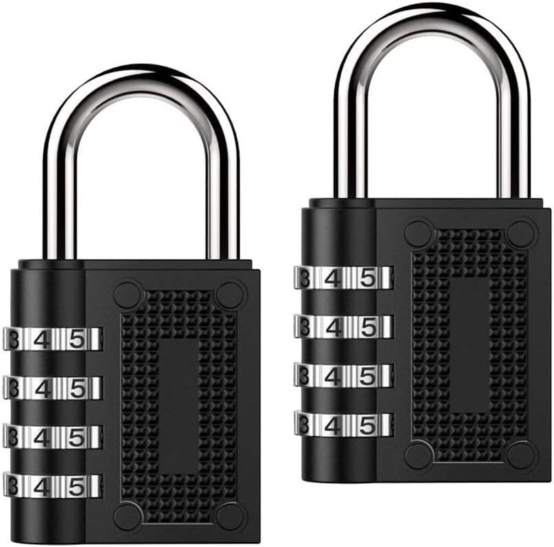 Combination Lock ROHSCE Security Padlock - [2-Pack] Weather Proof Heavy Duty Lock with 4-Digit Smooth Dial for School, Gym, Sports Bag, Garage, Tool Box, Garden Gate, Outdoor Shed Locker