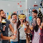 Black and Gold Party Photo Booth Props,24 Pieces Photobooth Picture Pose Sign Kit for Birthday Wedding Party Memorable Photos - Image 3