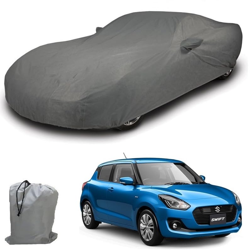 Image of ARCUATE Triple Layer Custom fit Car Body Cover for Maruti Suzuki Swift |Top Layer Dustrproof | Middle Layer Waterproof | Bottom Layer Scratch Protection | Outdoor Indoor Fabric