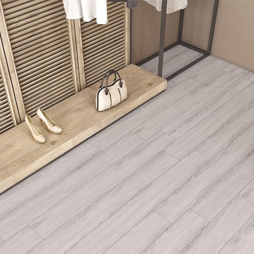 Plantex SPC Tiles for Floor/Interlocking Sound Insulated Floor Tiles/Click N Lock Wooden Flooring for Livingroom/Kitchen-30 Square Feet/10 Tiles,Grani