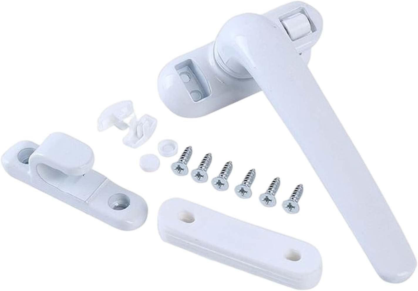 MERISHOPP®Window Handles with Lock Handle Window Hardware Casement Locking Handle White Left|Home & Garden | Home Improvement | Building & Hardware