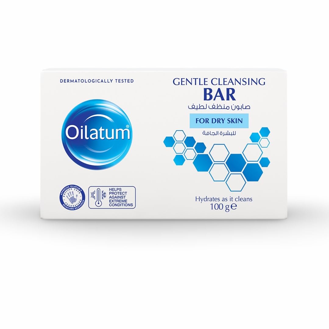 OilatumGentle Cleansing Bar | Soap Free I Contains Emollient I Hydrates as it Cleans | For Dry Skin | 100gm