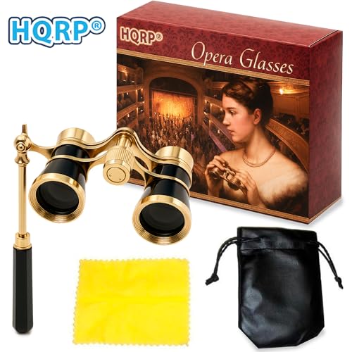 Binoculares HQRP 3x25 Opera Glasses Teatro Negro Dorado miniatura 2
