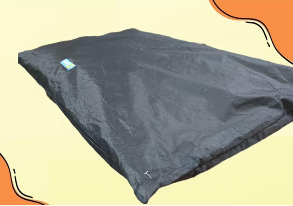 Image of Washable Dog Bed for Large & Medium Dogs | Soft Polyester Pet Bed Cushion with Anti-Slip Bottom | Comfortable & Durable Pet Mattress for Indoor & Outdoor Use (85 x 55 cm)