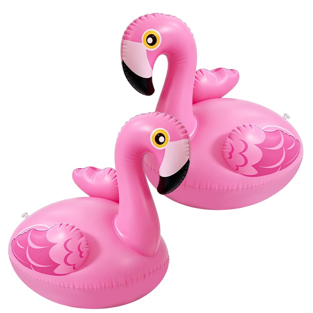 2 luces solares flotantes para piscina, flamencos, flotantes, IP68, resistentes al agua, para piscina, estanque, jardín, césped
