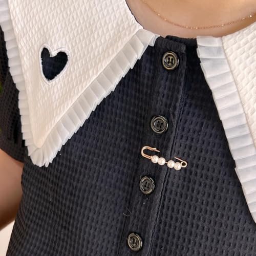 Image of 15PCS Pearl Brooch Safety Pins, Pant Waist Tightener Sharp Pins for Sweater Shawl Collar Dress Cardigan Shirt Jeans Clothes Accessories Decoration for Women