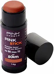 Protetor Solar com Cor Fps90 Fpuva70 Pink Stick 80Km Ultra, Pink Cheeks, Pequeno