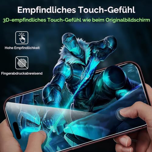 ivoler Panzerglas für iPhone 18 Pro Max/17 Pro Max mit Montagehilfe 3 Stück – Ansicht 6