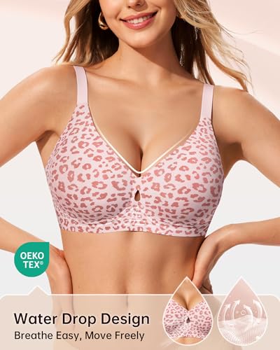 Image of LetsJoli Wireless Bras for Women No Underwire Jelly Bras Seamless Push Up Full Coverage Bralettes Comfortable Everyday Bra