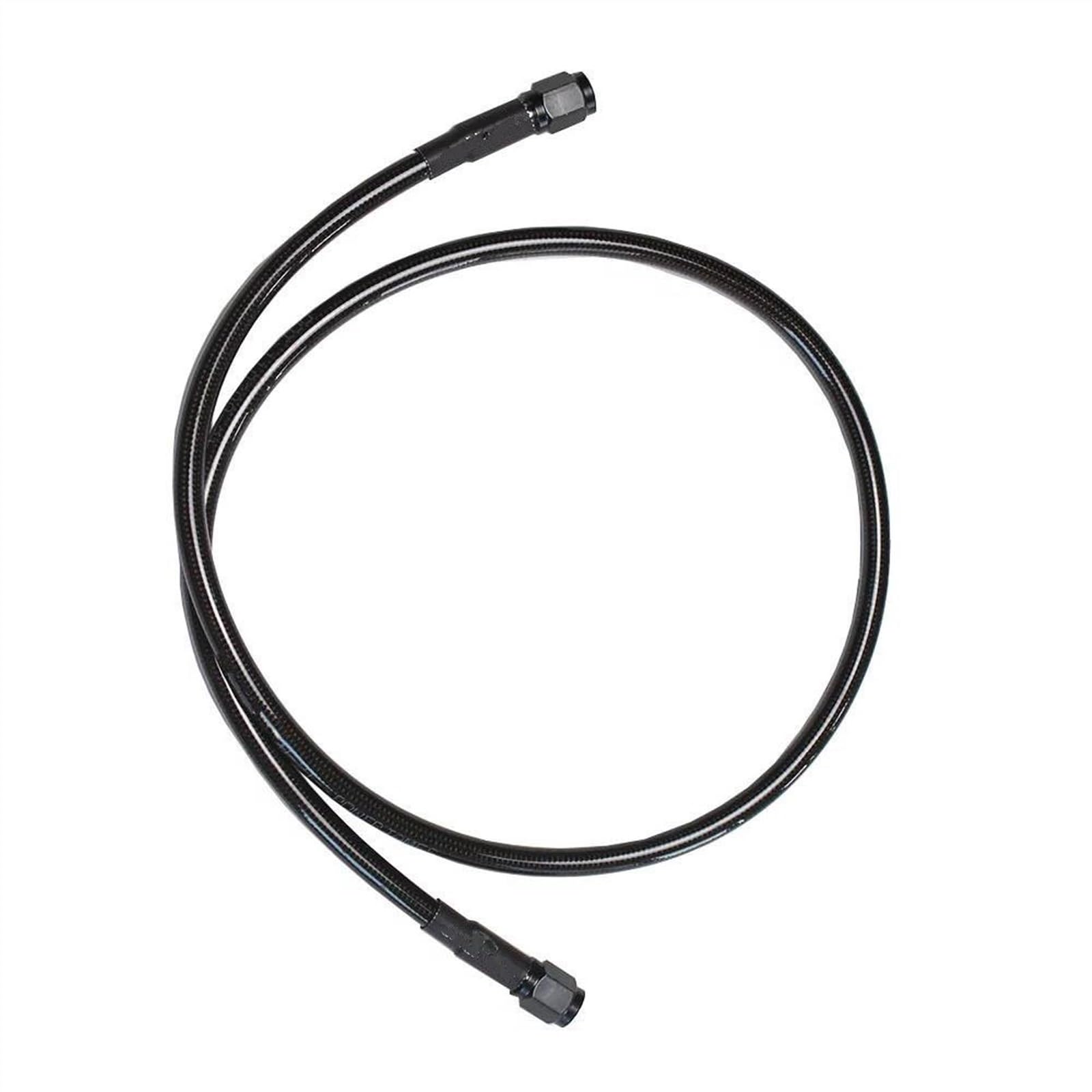 Ksxzw Black- Silver Motorbike Part 51" 130Cm Motorcycle Steel Braided Brake Hose Cable Hydraulic Oil Line Tube