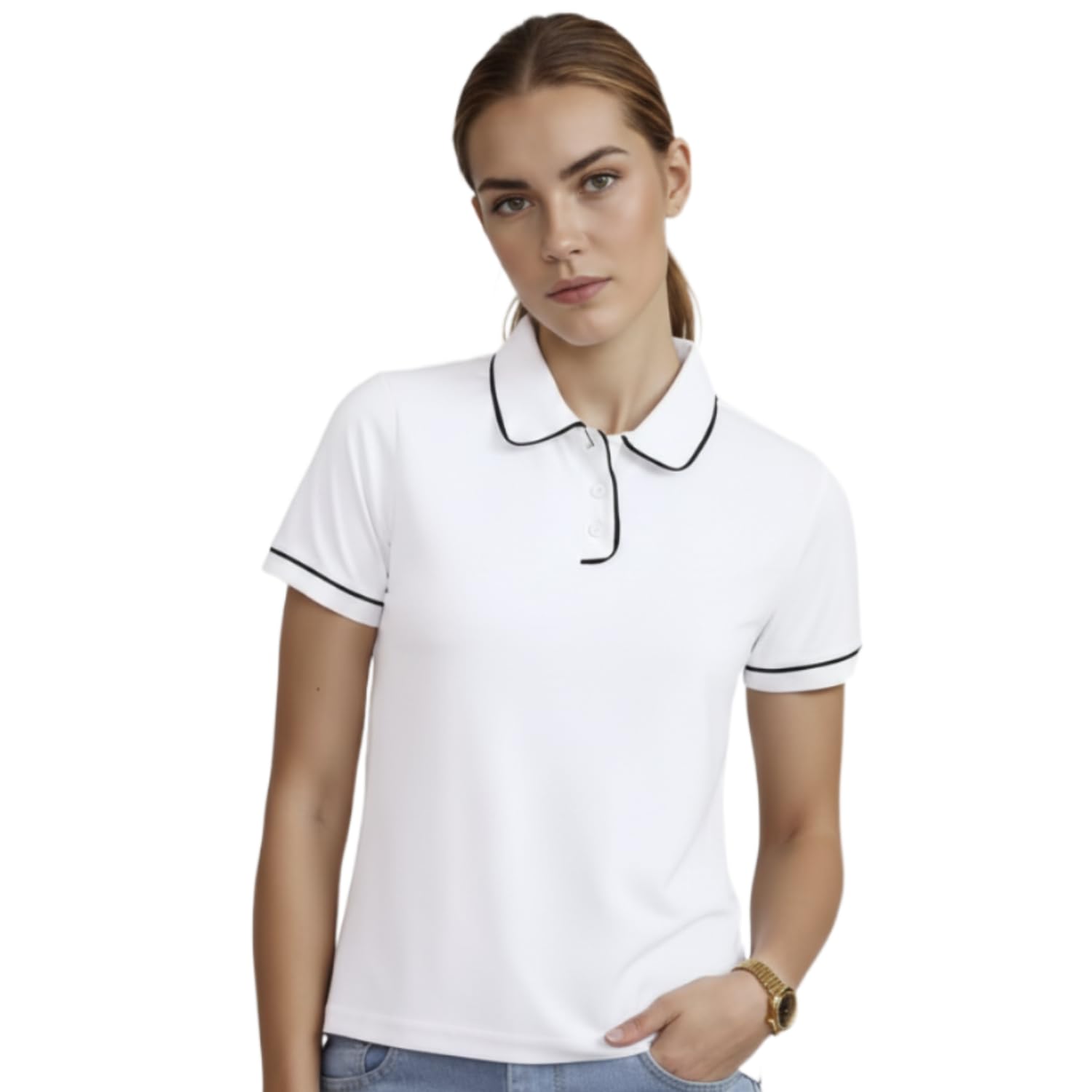 trender Short Sleeve Contrast Piping Polo Tshirt-picture-18