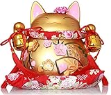 Hermosas decoraciones YoJu Decoración del Hogar Accesorios Decorativos Decoracion Jardin Fortune Cat, Olla De Dinero, Adornos De Cerámica, Pipa De Gran Tamaño, Tienda De Muebles para El Hogar Japonés