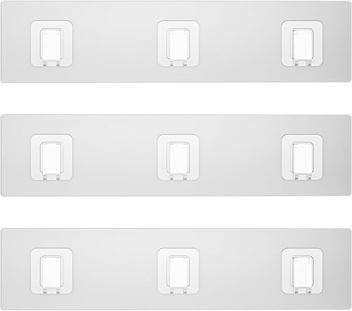 Organizador de ducha de repuesto, ganchos adhesivos fuertes transparentes, sin taladrar, impermeable, para organizador de ducha, estantes de 3