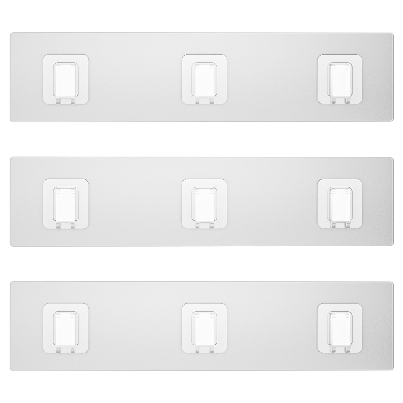Lsnisni 3 Pack Shower Caddy Adhesive Replacement Waterproof Shower Shelf Adhesive Strips Strong Adhesive Flat Hooks for Bathroom