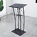 LIAPDG Metal Wood Curved Podium, Portable Church Podium Detachable Black Curved Podium Black Wrought Iron Podium for 4S Shops, Hotel Welcome Desks 21.65 x 16.54 Inch Easy to Move