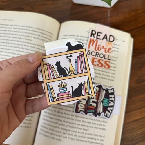 Image of Zesta Magnetic Bookmark Set of 9 | Aesthetic Book Mark for Reading | Cute Anime Bookmarks for Kids, Students | Book Accessories for Novels, Gifts for Readers