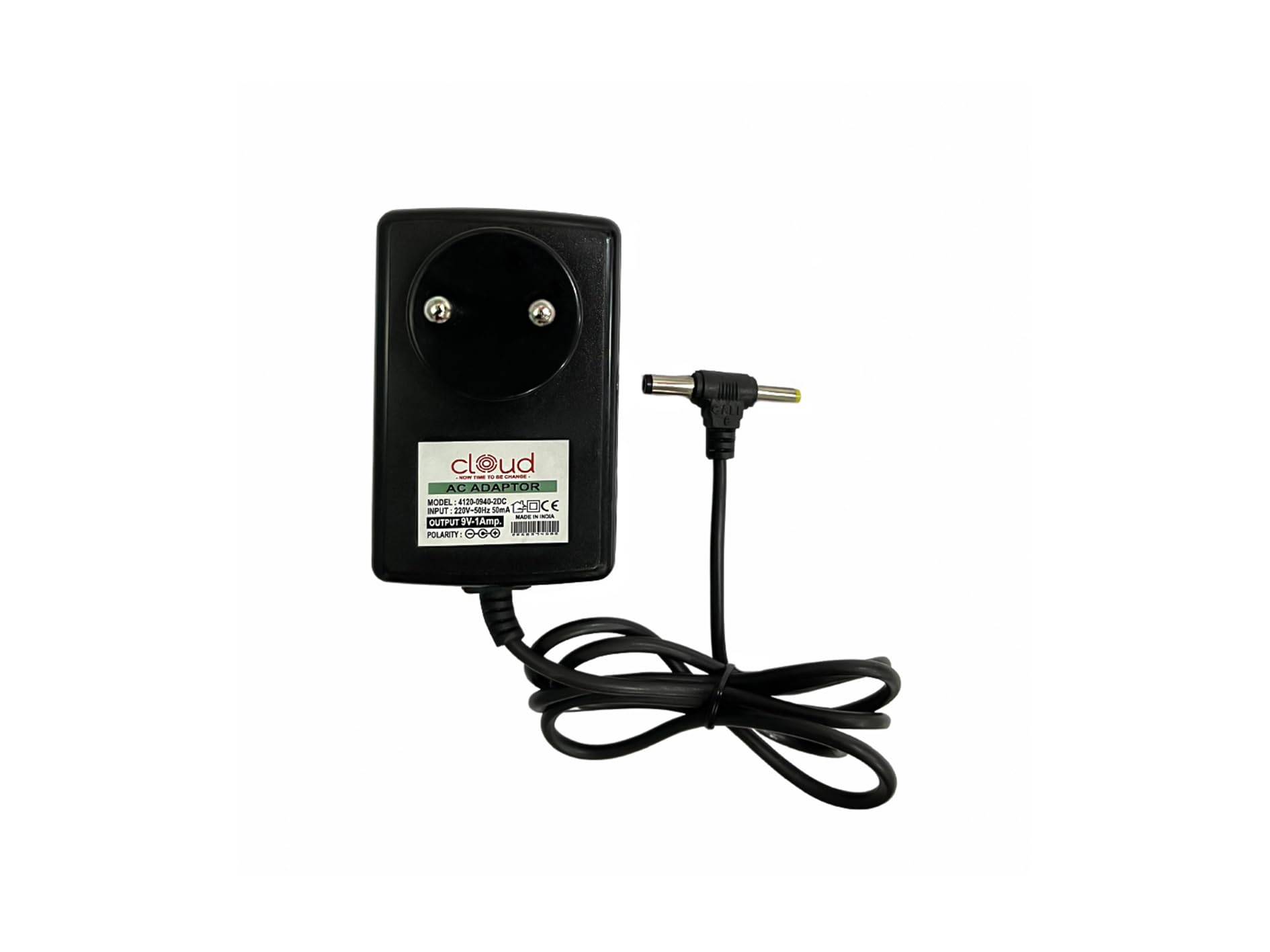 Cloud 9V 1A DC Charger, Power Adapter, Power Supply, SMPS for PC, LCD, LED Monitor, CCTV Camera, WiFi and Other Electronics & IT Gadgets (AC Input 240V Output 9 Volt 1 Amp)