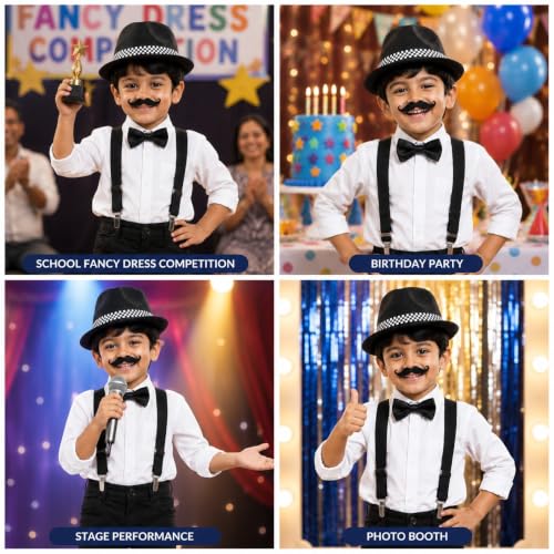 Image of Raj Costume Freedom Fighter Costume for Kids | Independence Day Fancy Dress | Patriotic School Function Dress | Boys & Girls