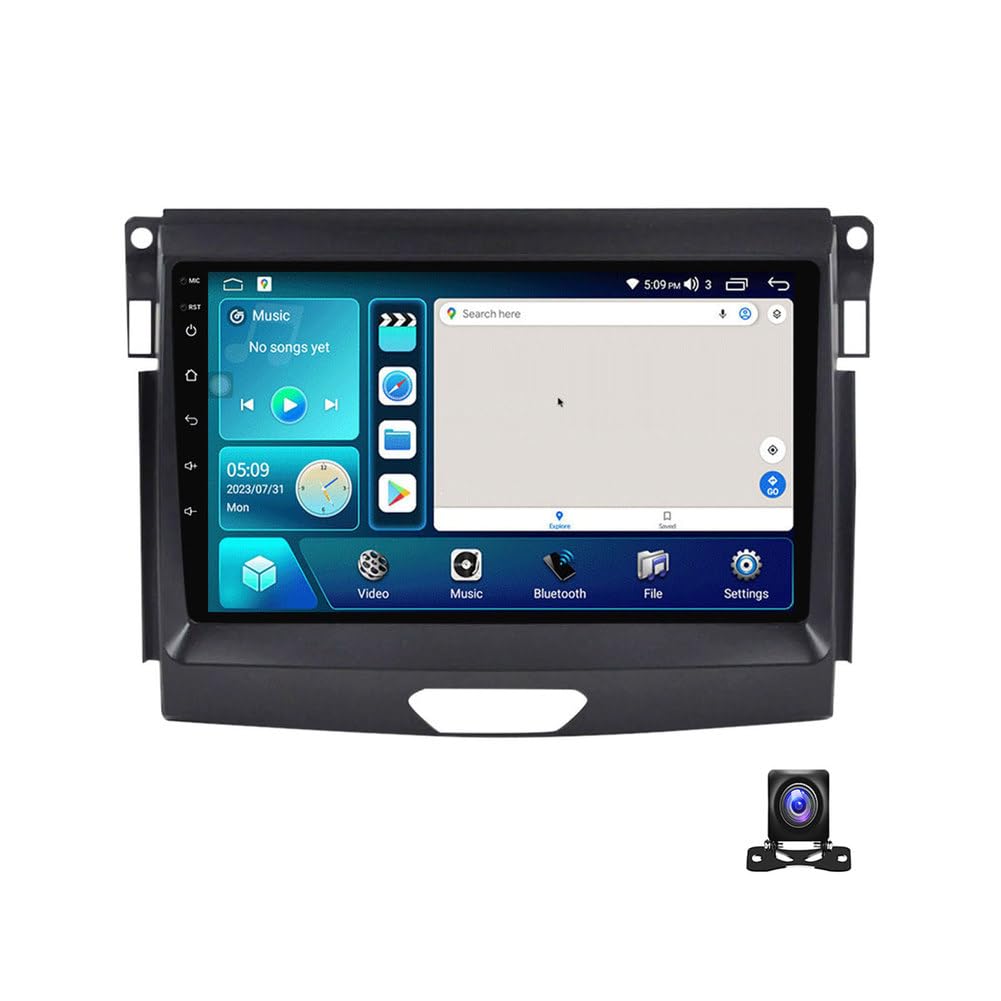 Carplay Autoradio Ford Ranger avec Écran Tactile Haute Définition et Caméra de Recul