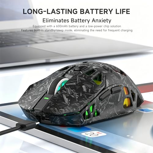 Ratón para juegos X9pro inalámbrico de 3 modos con base de carga RGB negro 6