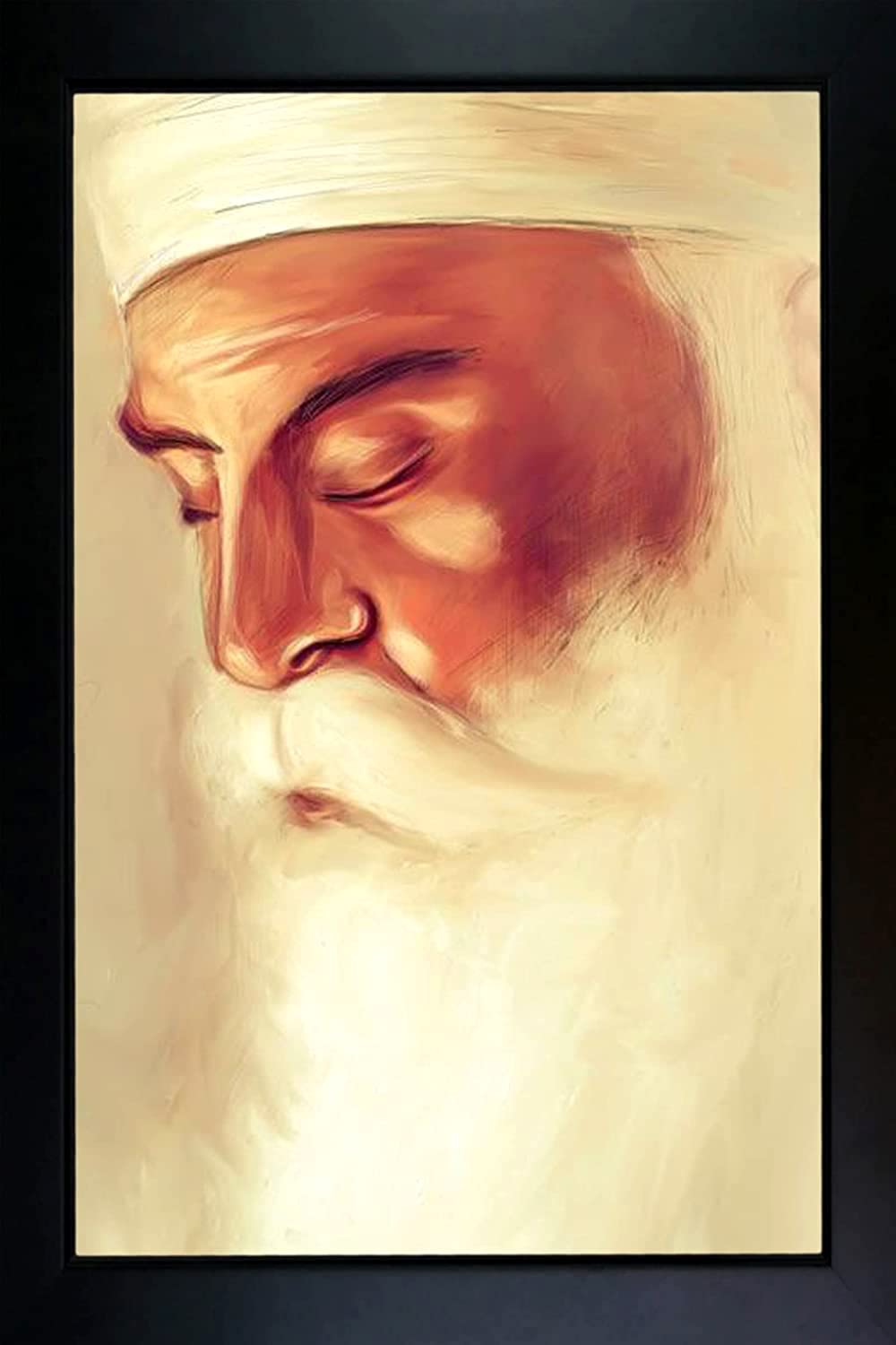 RV SALES Guru Nanak Dev ji Wall Painting For Home Decoration And Gifting W x H:(10 x 14 inch)